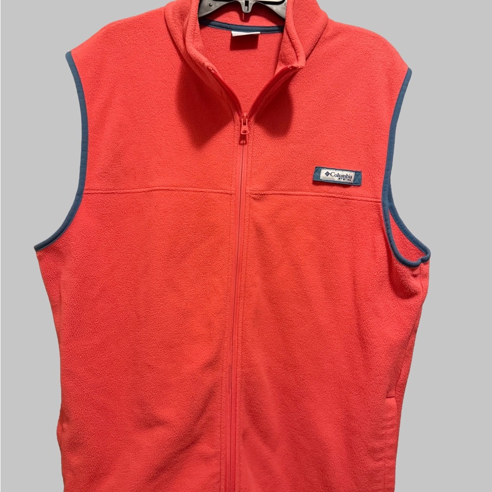 PFG Columbia Bright Coral Fleece Vest